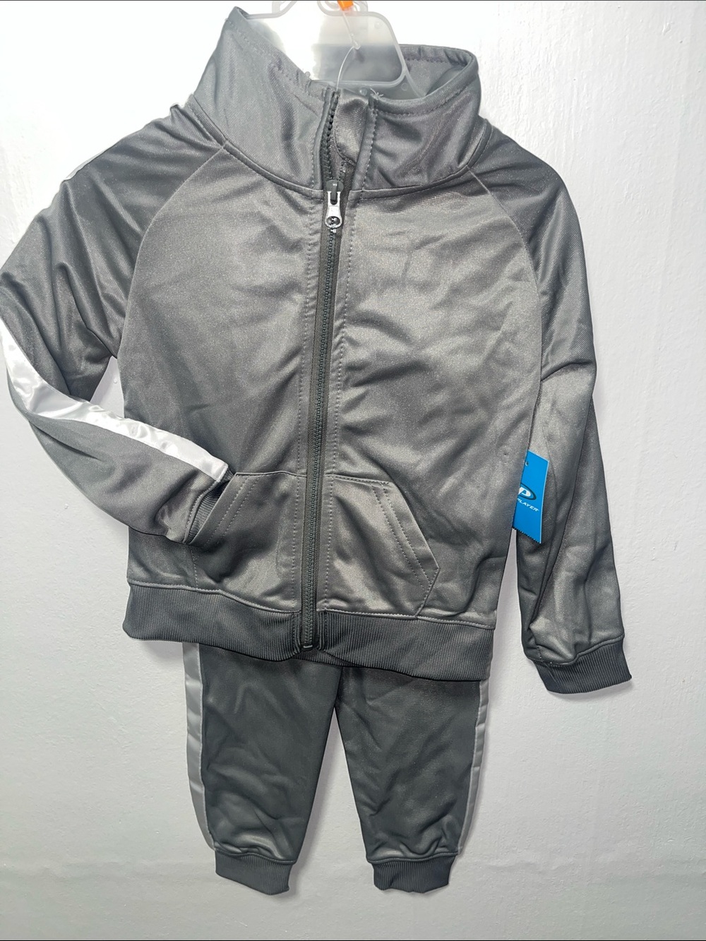 Gray Kids Track Jacket and Joggers Set